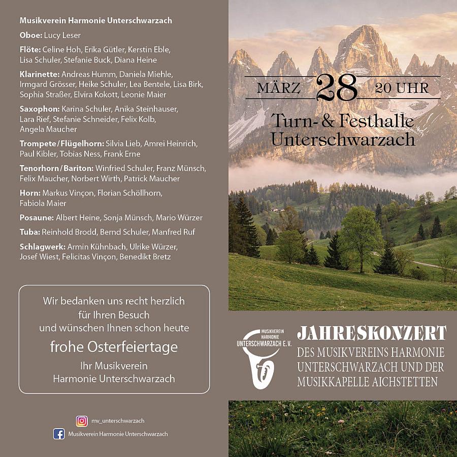 Jahreskonzert: Musikverein „Harmonie“ Unterschwarzach